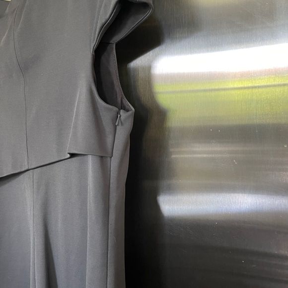 Helmet Lang Gray Twist Neck Ribbed Dress Large NWT - Picture 12 of 13